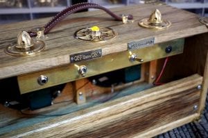 custom Guitar Amp with brass hardware