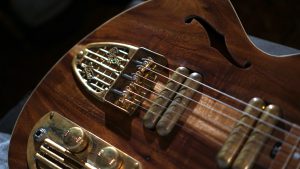 custom guitar - Rare Salvaged Judean Desert Acacia Thunderchild Veloce - Handmade Brass Hardware