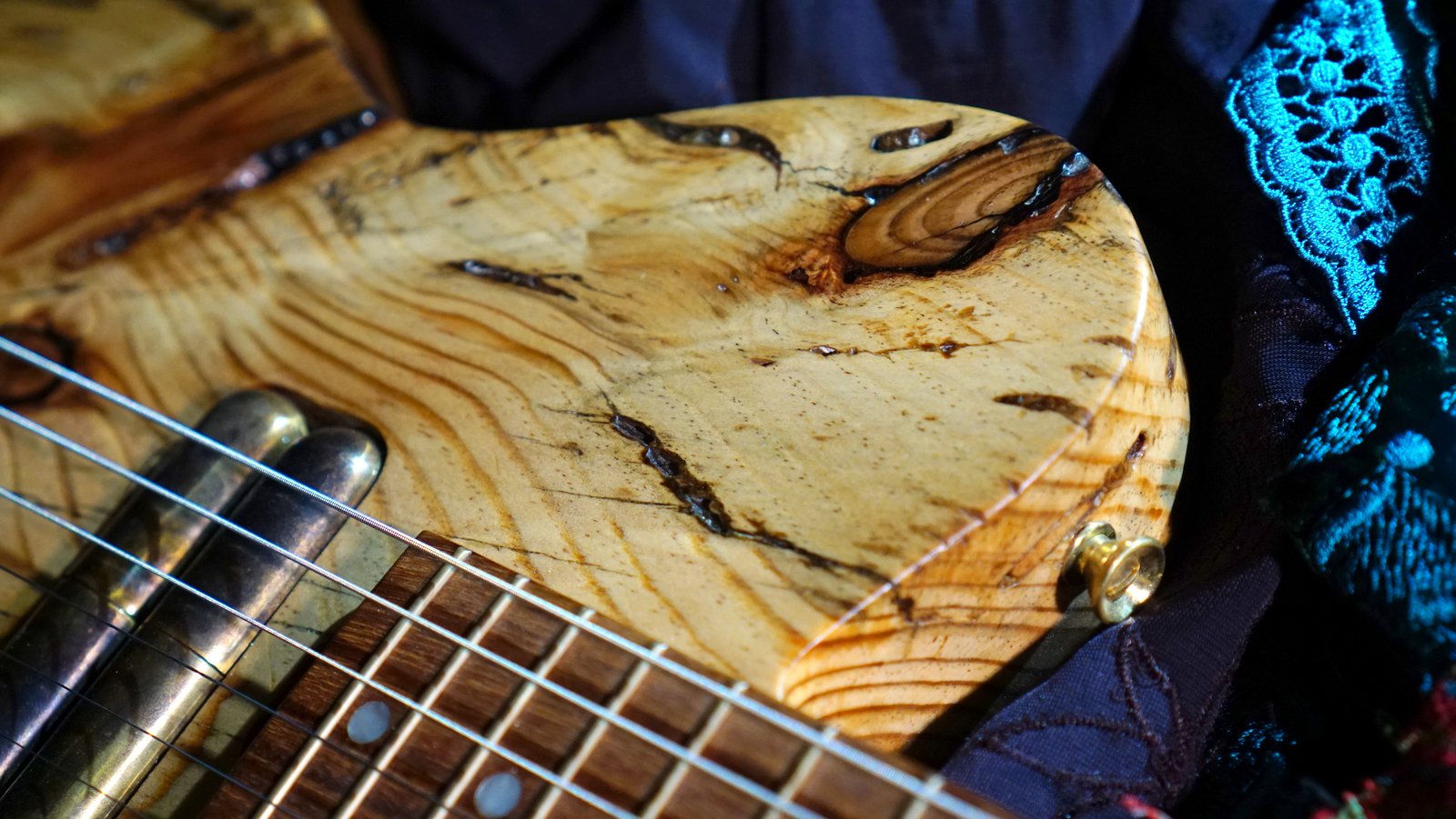 Boutique Guitar - Salvaged "Battlescar" Jerusalem Pine Sonic Wonder Guitar
