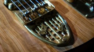 Handcrafted Guitar - Thunder Child Veloce - made from Ancient Olive wood - Brass Ornaments