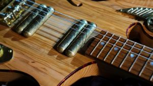 Handcrafted Guitar - Thunder Child Veloce - made from Ancient Olive wood - lipstick pickups