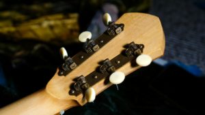 Handcrafted Guitar - Thunder Child Veloce - made from Ancient Olive wood - Headstock