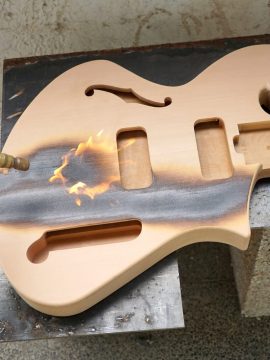 Charring the Thunder Child Handmade Guitar Bodies