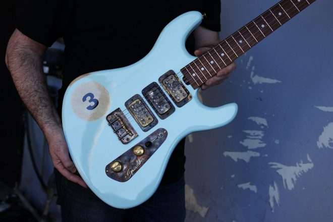 Tone Revival's Speedster Pine Custom Guitar - White